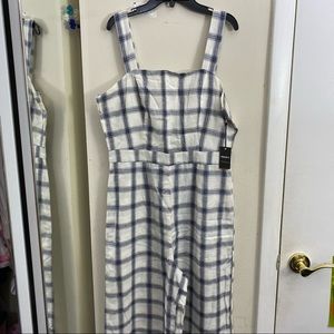 Forever 21 plaid jumpsuit